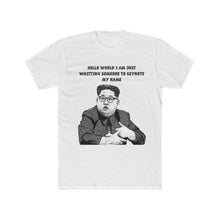 Load image into Gallery viewer, kim jong un world war 3 Men&#39;s Cotton Crew Tee - DIGITALFORUSA